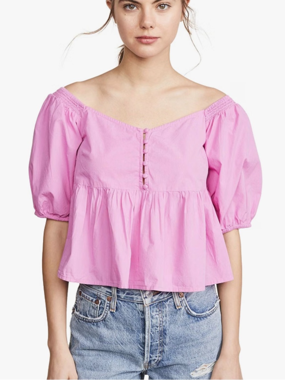 Free People Veronica off shoulder blouse